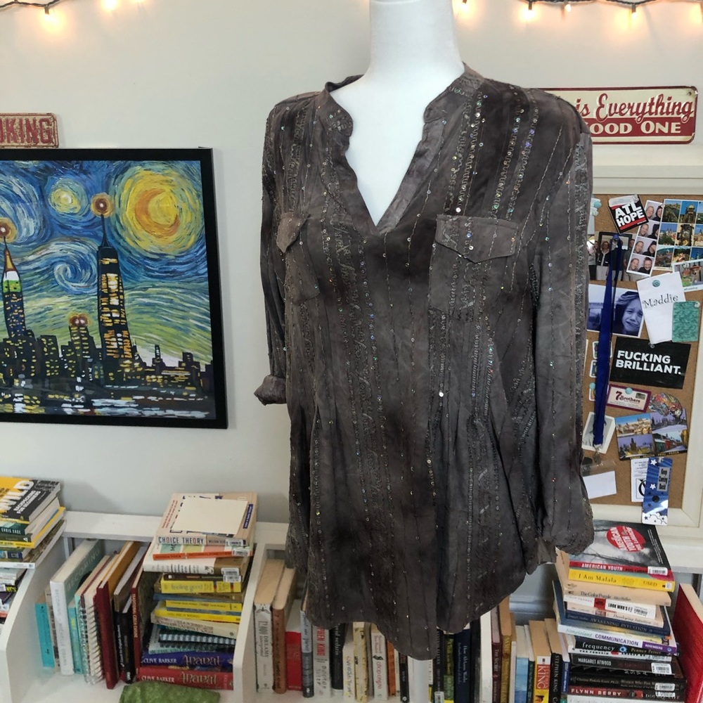 New Directions Sequin Top